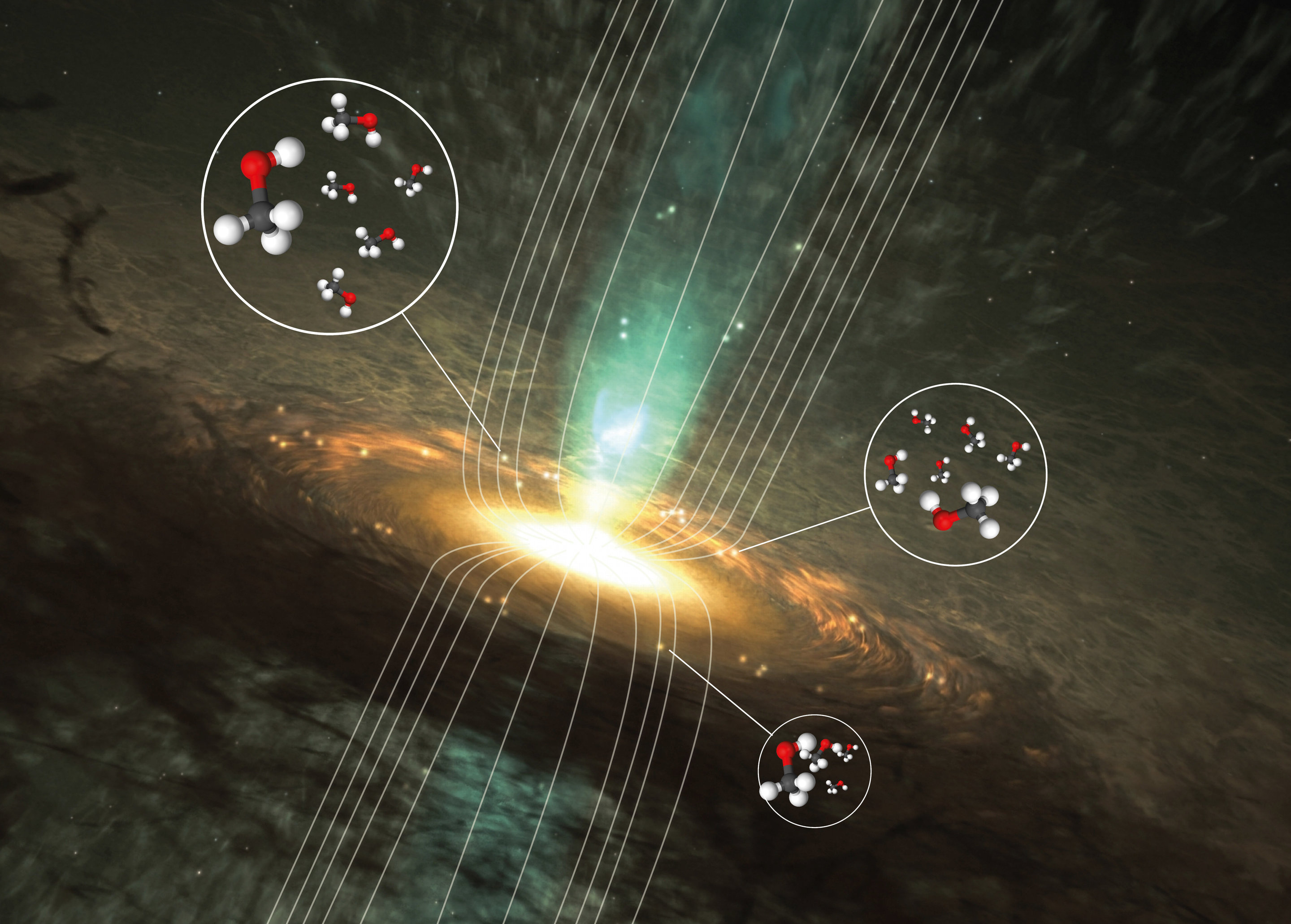 Magnetická pole a metanol
