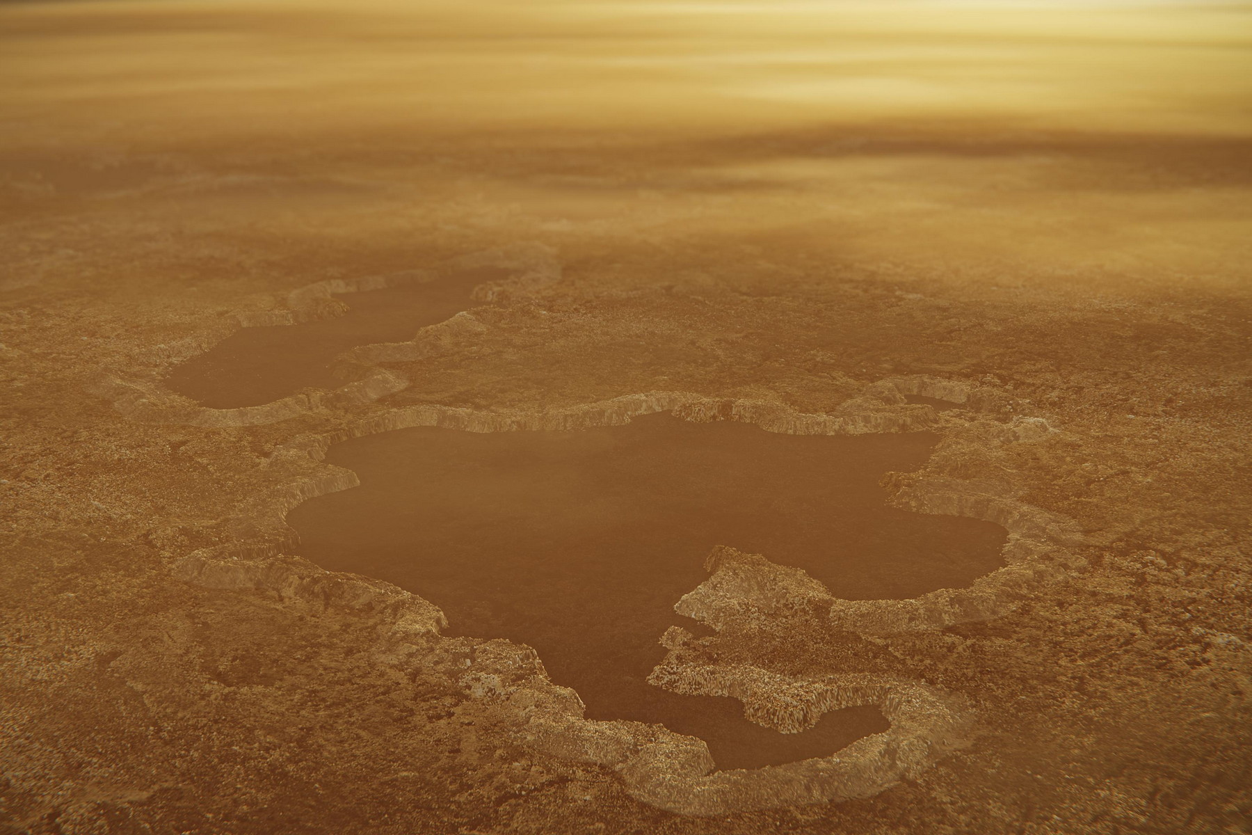 Mírný vánek, který by na Zemi sotva rozvlnil vodní hladinu, by na Saturnově měsíci rozpoutal až třímetrové vlny