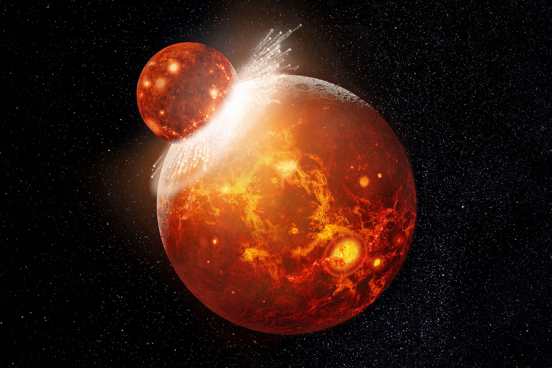 Měsíc je pozůstatkem dávné srážky s planetou Theia a její stopy možná máme stále pod nohama