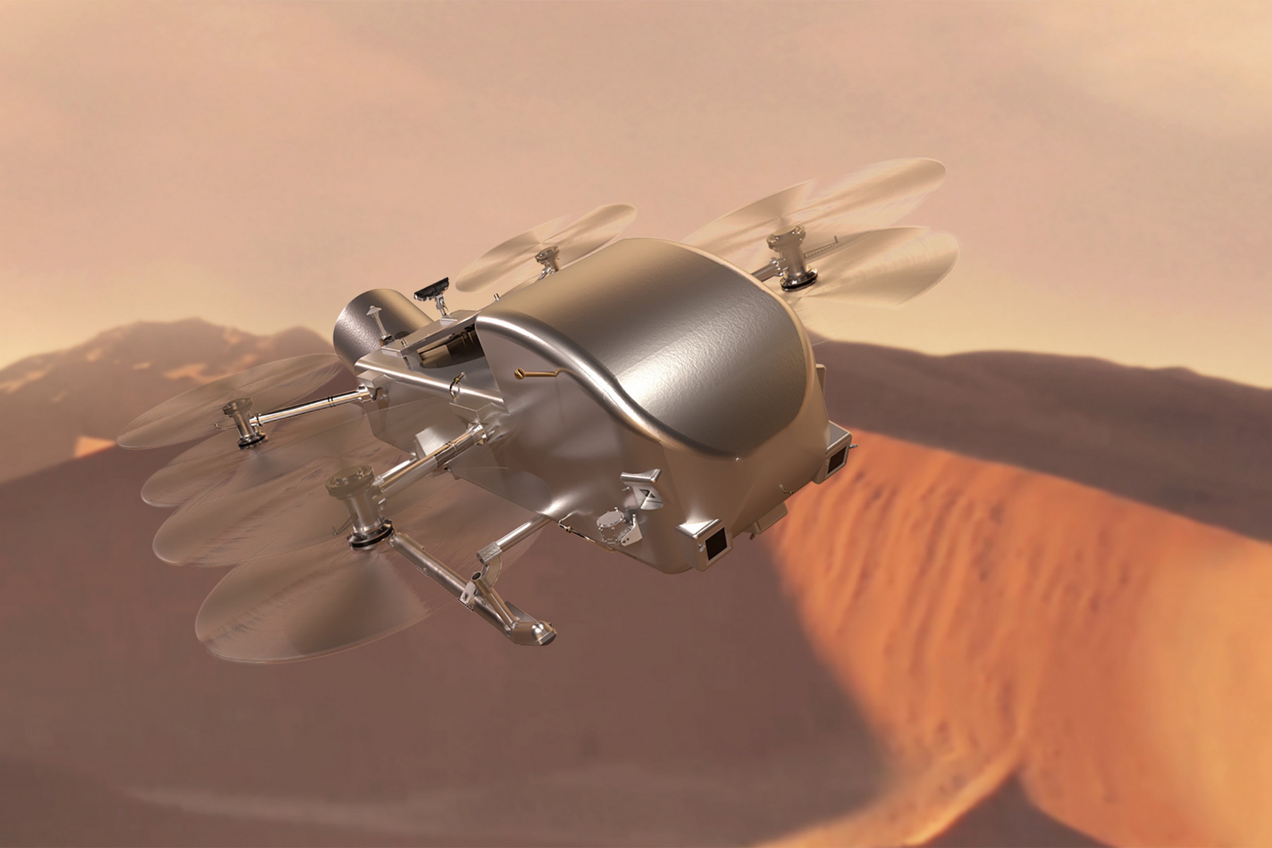 Křídla nad cizími světy: Létající drony míří k Titanu, Venuši i k Marsu