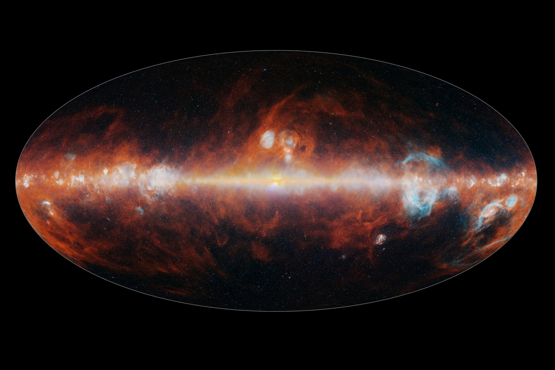 Infračervený vesmír: Observatoř SPHEREx dokončila mapu, která je jako žádná jiná