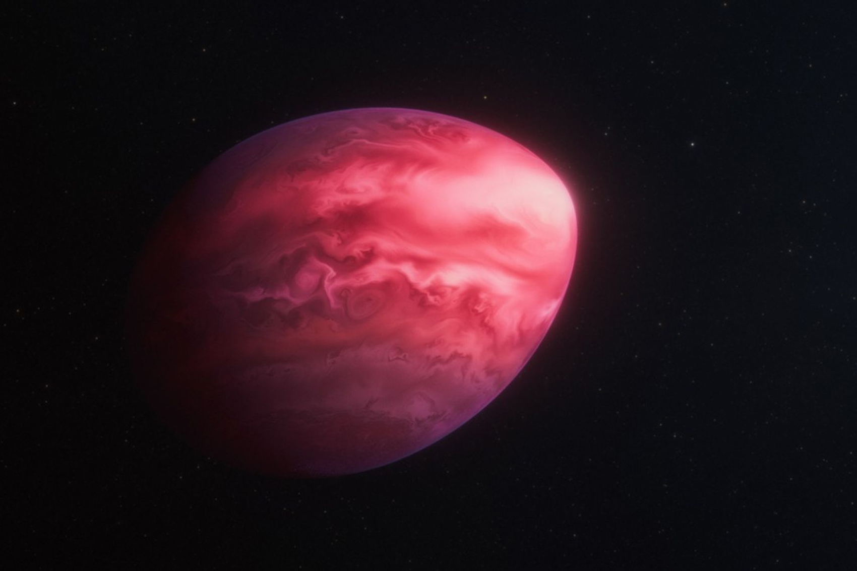 Vesmírný citrón: Webbův dalekohled objevil bizarně protaženou exoplanetu