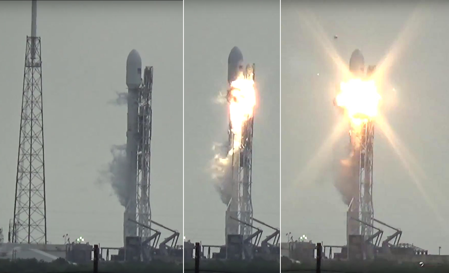 Exploze rakety Falcon 9