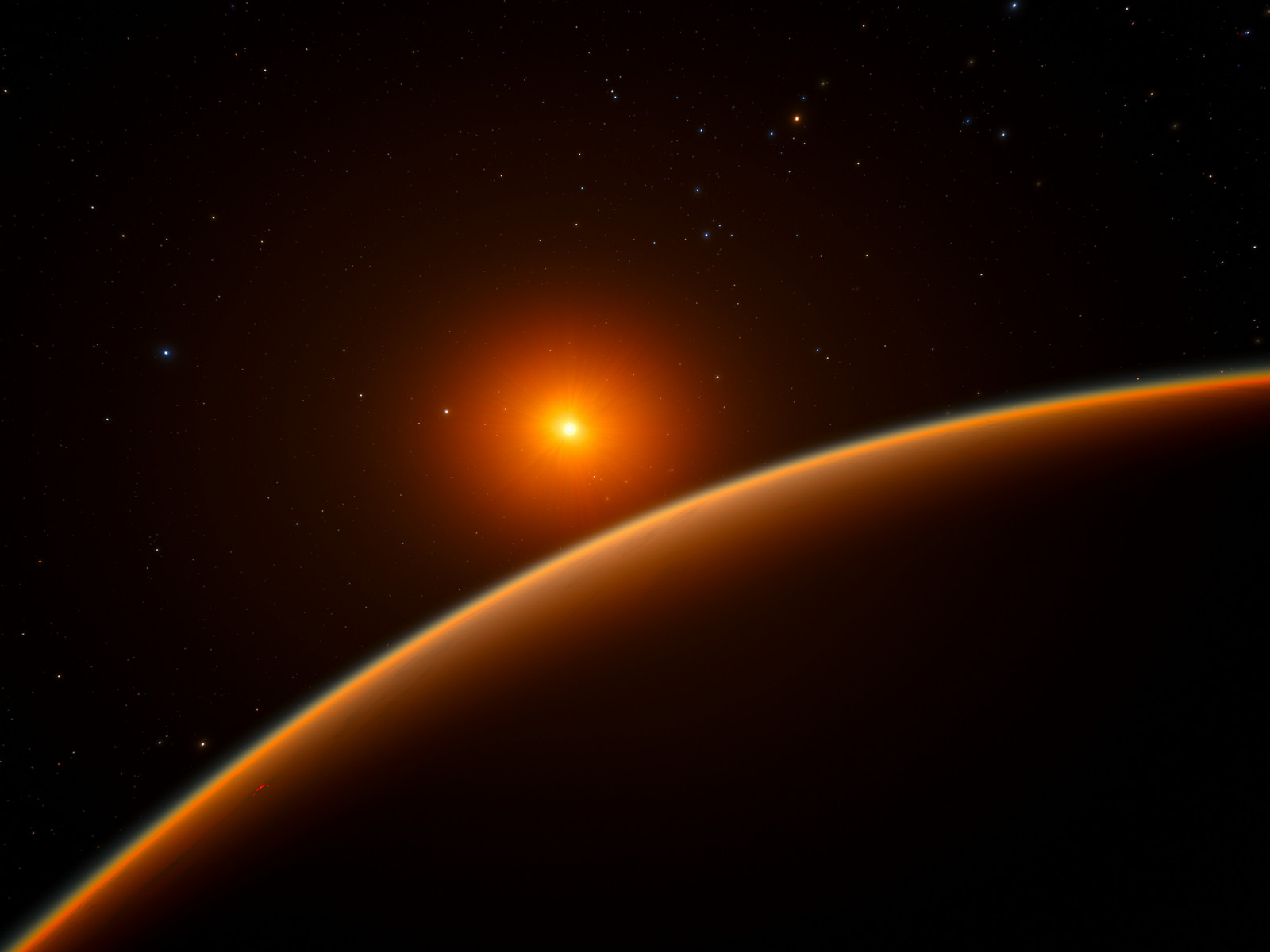 Představa exoplanety LHS 1140b