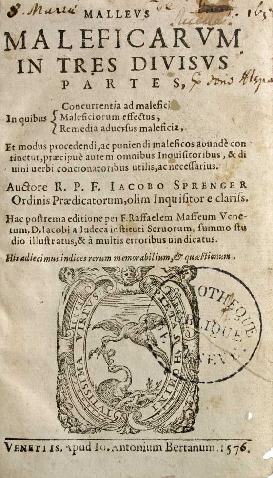 Vydání Kladiva na čarodějnice z roku 1576
