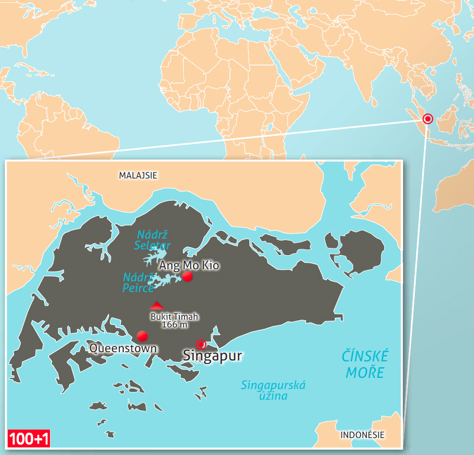 singapur mapa sveta Singapur: Lví město se silou tygra | 100+1 zahraniční zajímavost singapur mapa sveta