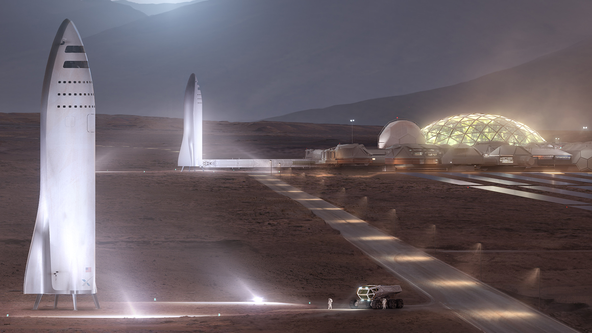 Podzemní města a tunely, tak si představuje kolonizaci Marsu SpaceX