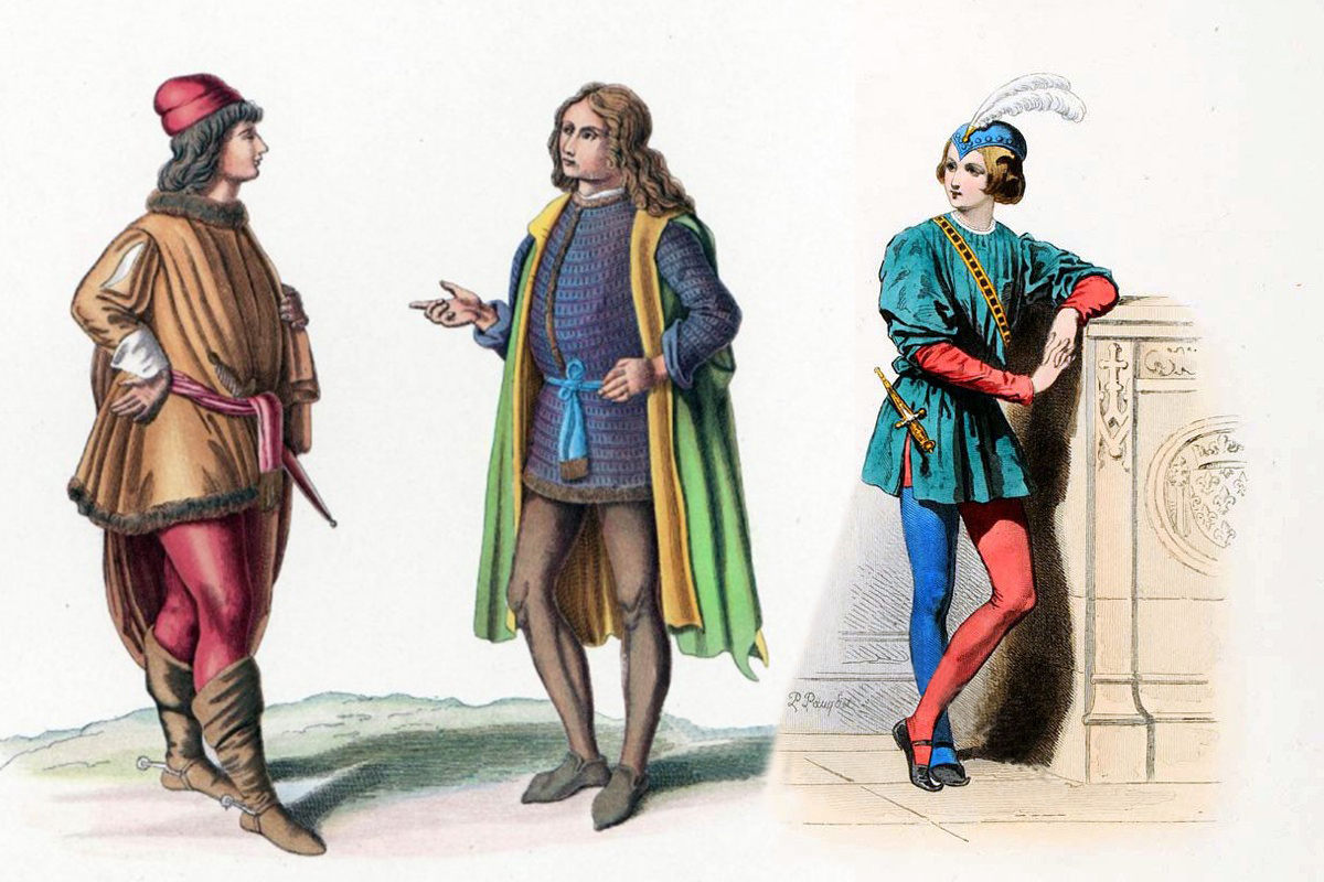 14th century. +Италия 16 век одежда горожанин. Одежда феодалов в 17 веке в Европе. Одежда простолюдинов 15 век Италия. Табар одежда средневековья.