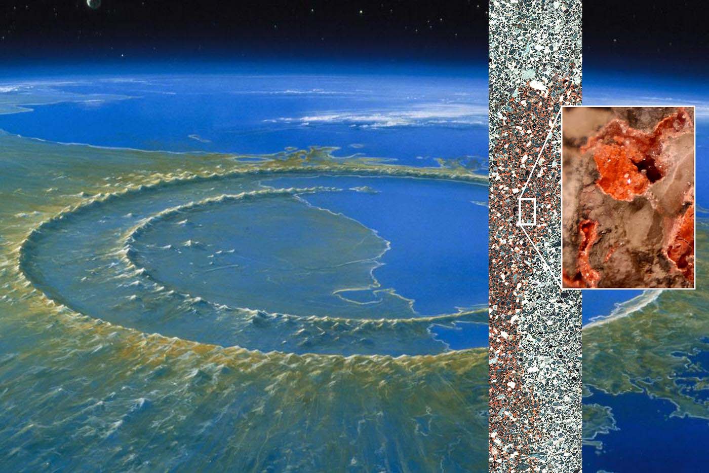 Кратер от метеорита убившего динозавров. Кратер Чиксулуб. Метеоритный кратер Чиксулуб. Мексика Юкатан Чиксулуб. Юкатан кратер Чиксулуб.