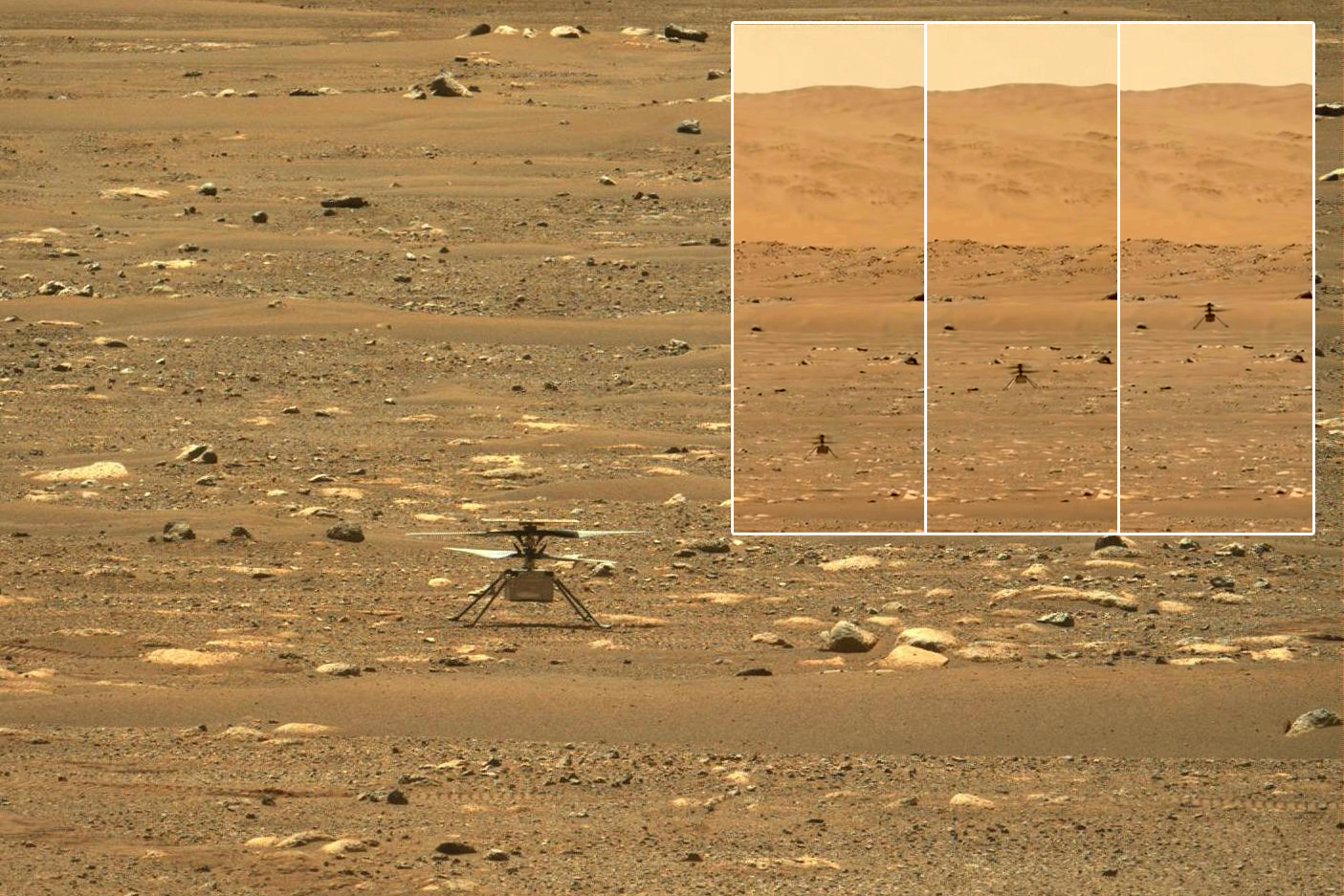 NASA opět slaví: Dron Ingenuity se proletěl nad povrchem Marsu