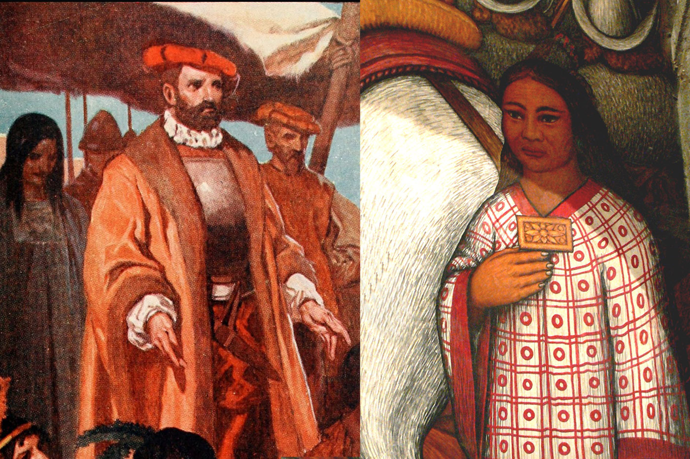 Hernán Cortés a La Malinche: Otrokyně a dobyvatel