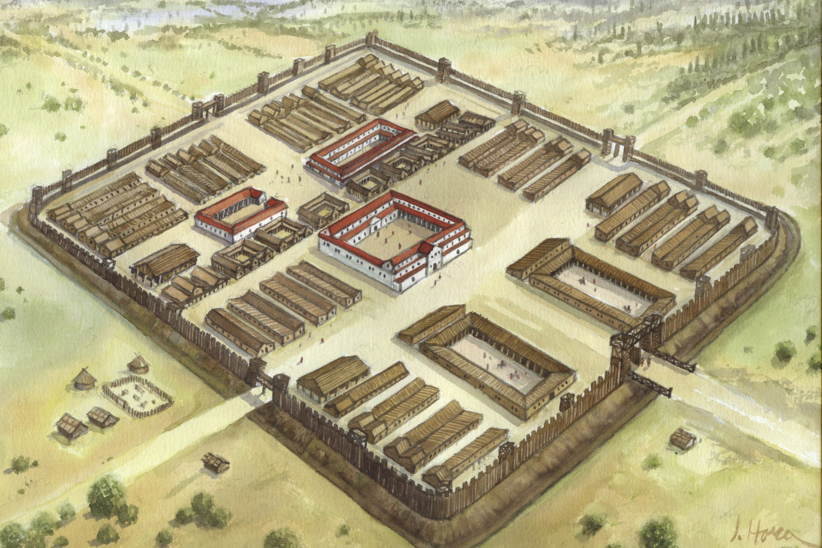 Přežití Římské říše kriticky záviselo na systému pevností, které vznikaly na hranicích a oddělovaly civilizovaný svět od toho barbarského. Budovali je nikoliv otroci, ale profesionální vojáci – legionáři.