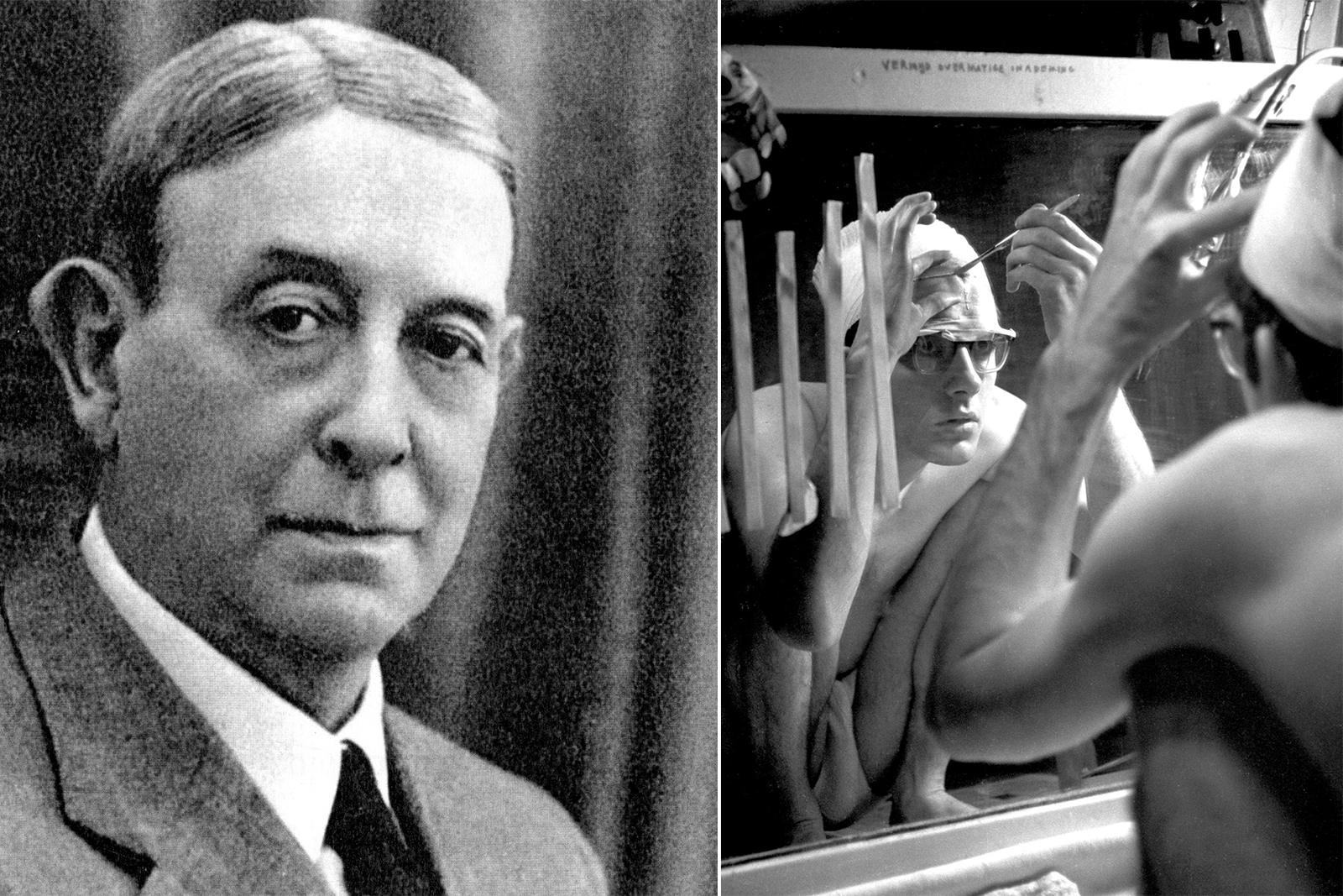 <p><strong>Hugo Bart Huges</strong> (vpravo) si v roce 1965 trepanoval vlastní lebku pomocí zubařské vrtačky a zákrok si pochvaloval. Historicky první lobotomii, tehdy zvanou leukotomie, provedl roku 1935 <strong>António Egas Moniz</strong> (vlevo).</p>