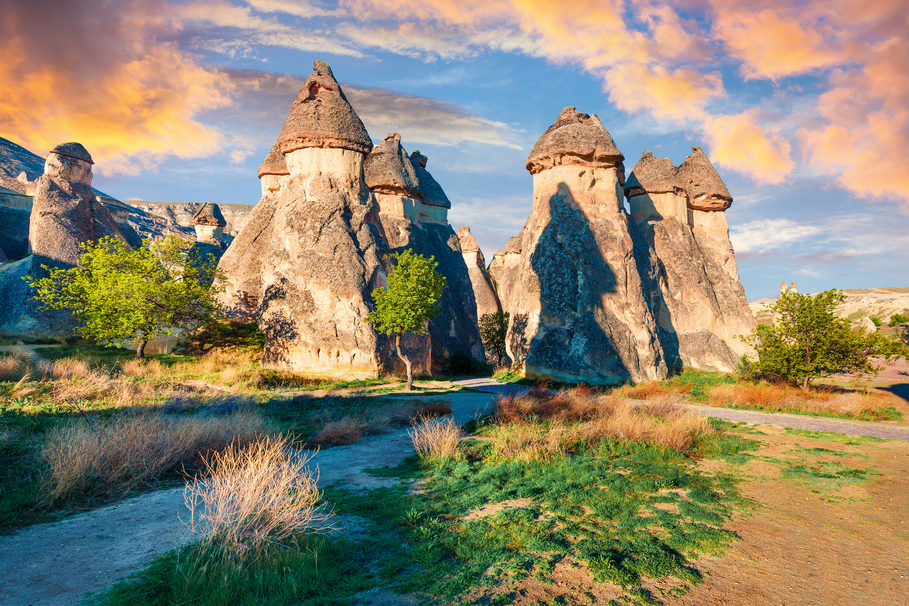 <p>Tufová vulkanická hornina během tisíců let zerodovala do tvarů, jež připomínají houby či penisy. <em>(foto: Shutterstock)</em></p>