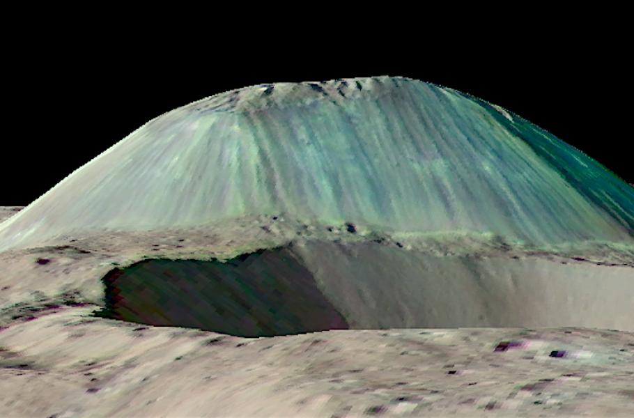 Malý svět s ledovými erupcemi Na Ceres se tyčí masivní kryovulkán