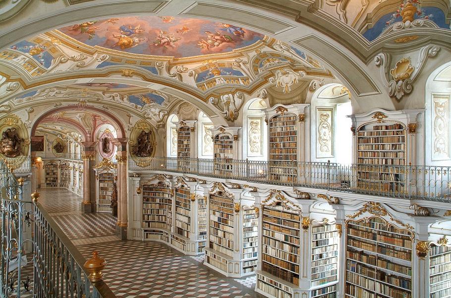 10. Klášterní knihovna v Admontu, Rakousko