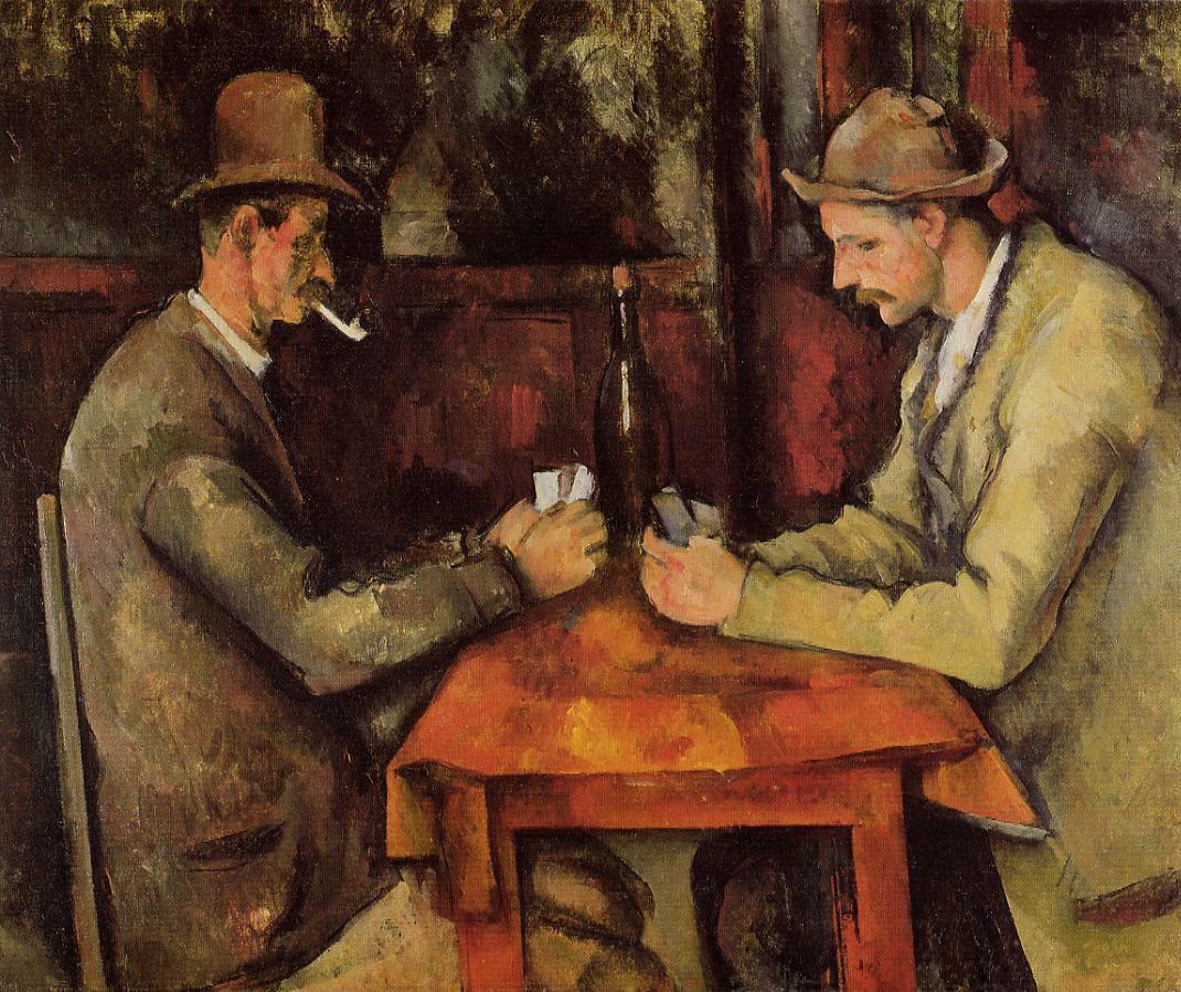 <h3>Paul Cézanne: The Cards Players (Hráči karet) (259 000 000 $)</h3><p>Na začátku 90. let 19. století vytvořil francouzský postimpresionista Paul Cézanne sérii olejových maleb nazvanou Hráči karet: šlo o pět obrazů, které se lišily velikostí a počtem zobrazených postav. V rámci příprav na vrcholné dílo dokončil Cézanne i několik kreseb a studií. Jednu z finálních verzí Hráčů karet pak v roce 2011 koupila katarská královská rodina za částku, jejíž výše se odhaduje na 259 milionů dolarů. Šťastným prodejcem se stal řecký rejdař George Embiricos.</p>