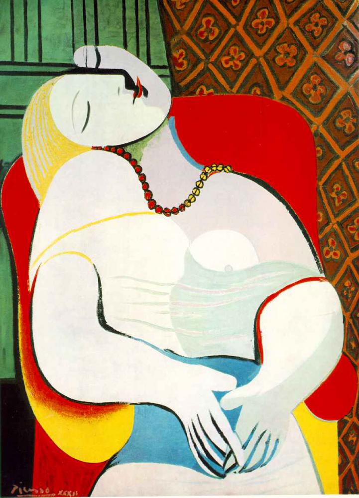 <h3>Pablo Picasso: La Rêve (Sen) (155 000 000 $)</h3><p>Olejová malba La Rêve (Sen) se považuje za jeden z nejsmyslnějších a nejznámějších obrazů Pabla Picassa. Malíř na něm zachytil svoji milenku Marii-Therese Walter, přičemž dílo vytvořil během jediného odpoledne v lednu 1932. Erotický obsah malby opakovaně komentovali i kritici, kteří poukazují na její údajně příliš zjevný sexuální náboj. Picasso prý v horní části tváře modelky dokonce zobrazil vztyčený penis. V roce 2006 přislíbil tehdejší majitel díla Steve Wynn prodat „Sen“ miliardáři Stevenu Cohenovi za 139 milionů dolarů. Když ale nešťastnou náhodou obraz protrhl a loktem v něm způsobil patnácticentimetrovou trhlinu, z obchodu sešlo. Dílo se však podařilo zrestaurovat a na začátku roku 2013 jej Cohen nakonec opravdu koupil, a to za částku převyšující původně domluvenou sumu o šestnáct milionů dolarů.</p>