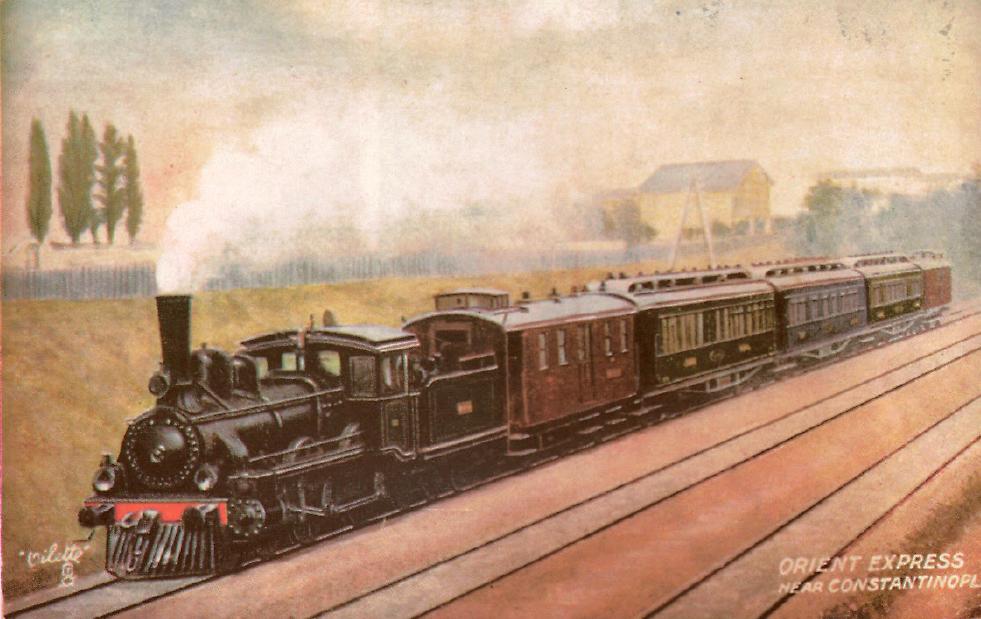 <p>Dobová pohlednice zachycuje legendární Orient Express, který byl v dobách své největší slávy v železniční dopravě symbolem starosvětského luxusu.</p>