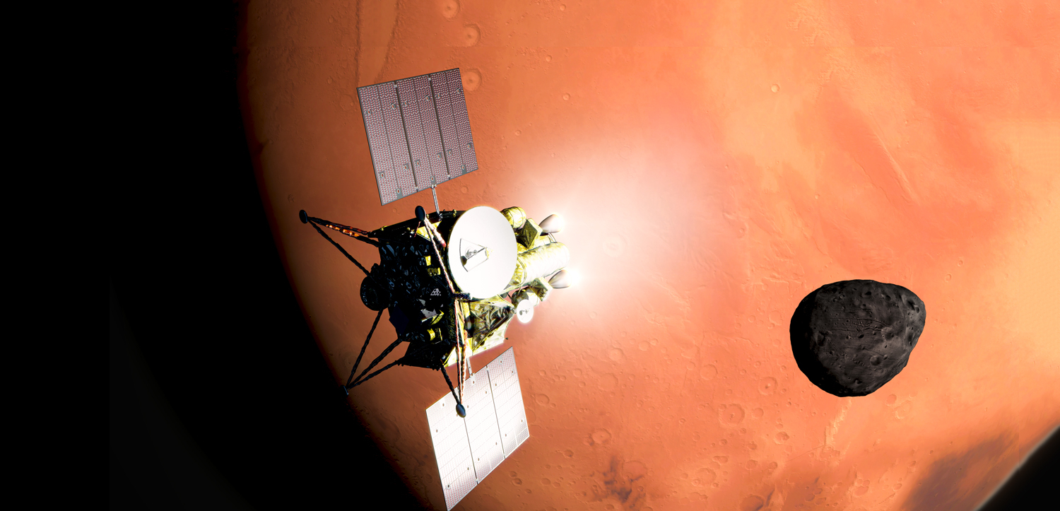 <p>Sonda MMX u svého cíle</p>