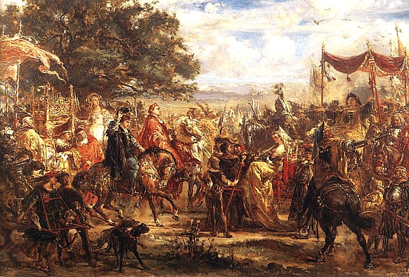 <p>Vídeňské setkání Vladislava Jagellonského s císařem Maxmiliánem.</p>