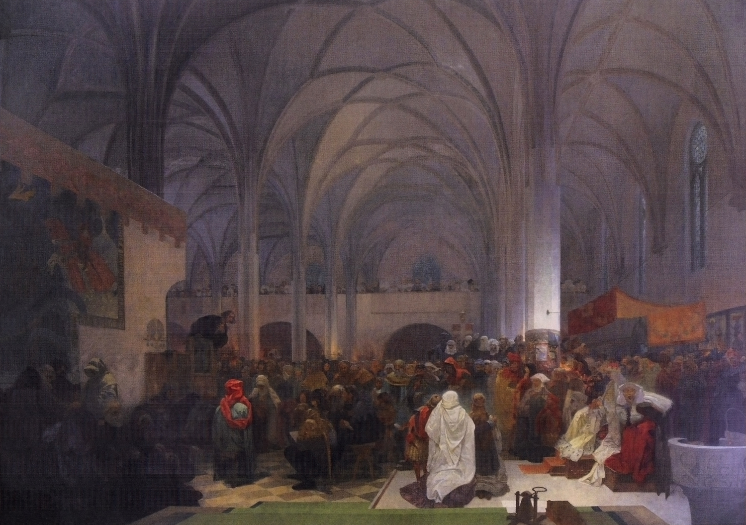<p>Kázání Mistra Jana Husa v kapli Betlémské.</p>