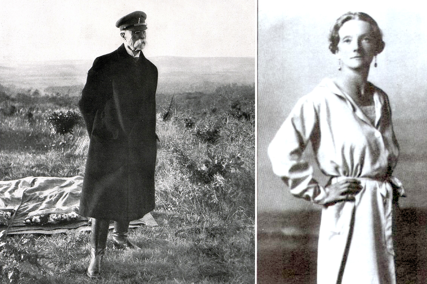 <p><strong>T. G. Masaryk</strong> na fotografii z roku 1931 a <strong>Helena Scholzová-Železná</strong> (1882–1974). K prvnímu osobnímu setkání došlo v roce 1932 ve slovenských Topoľčiankách.</p>