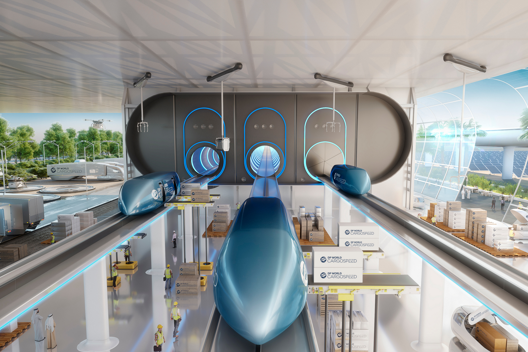 <p>Dopravní terminál Virginia Hyperloop v představách grafiků.</p>