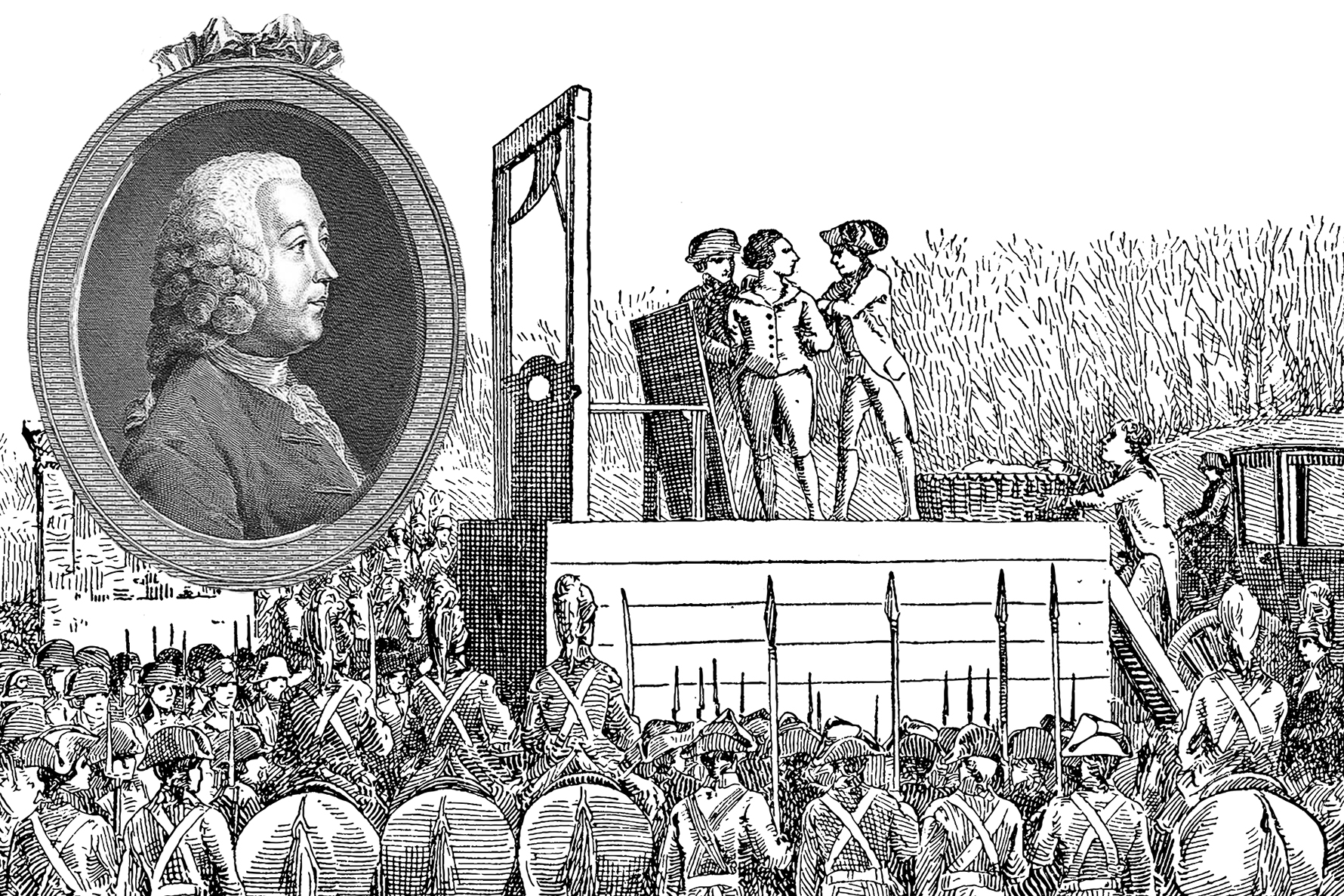 <p>První funkční zařízení s charakteristickou diagonální čepelí sestrojil v roce 1792 tajemník Chirurgické akademie <strong>Antoine Louis</strong>.</p>