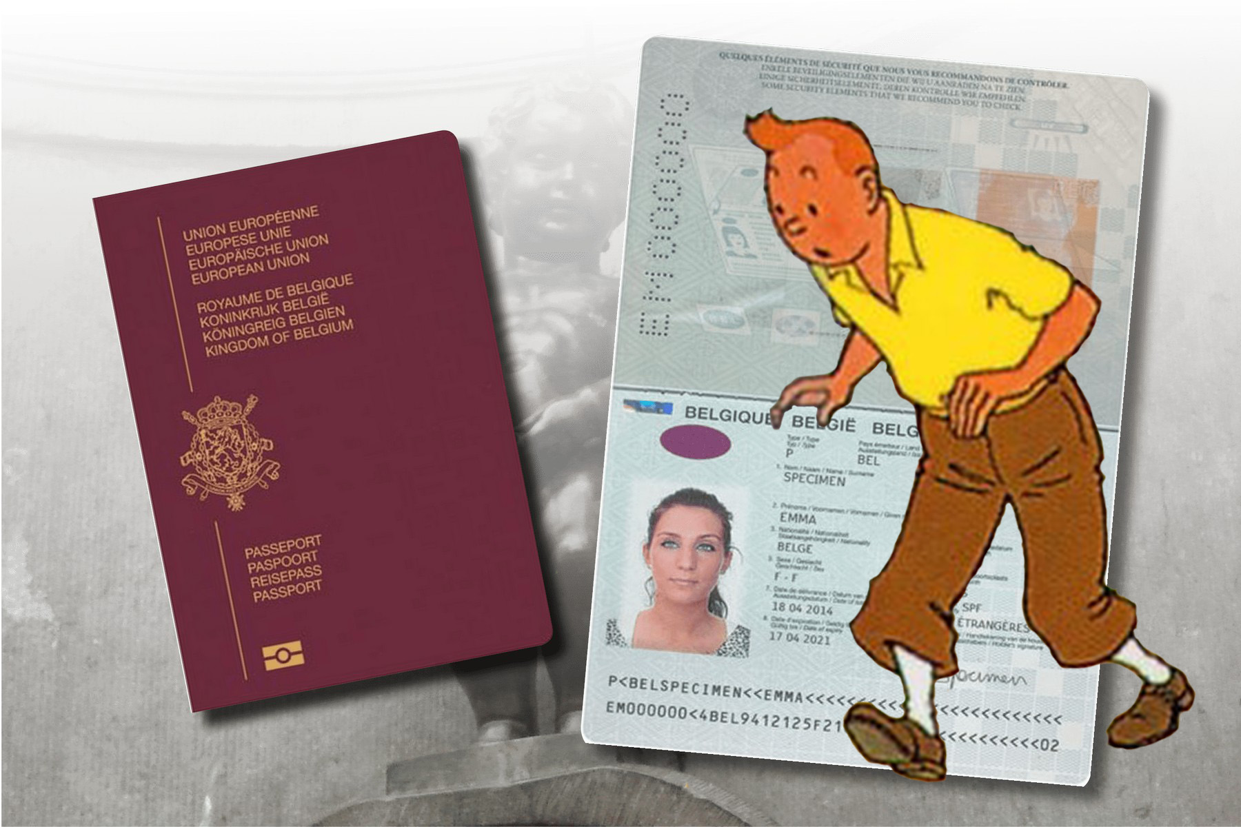 <p>Vedle fotografie majitele pasu policisté při kontrolách na hranicích uvidí například reportéra Tintina.</p>