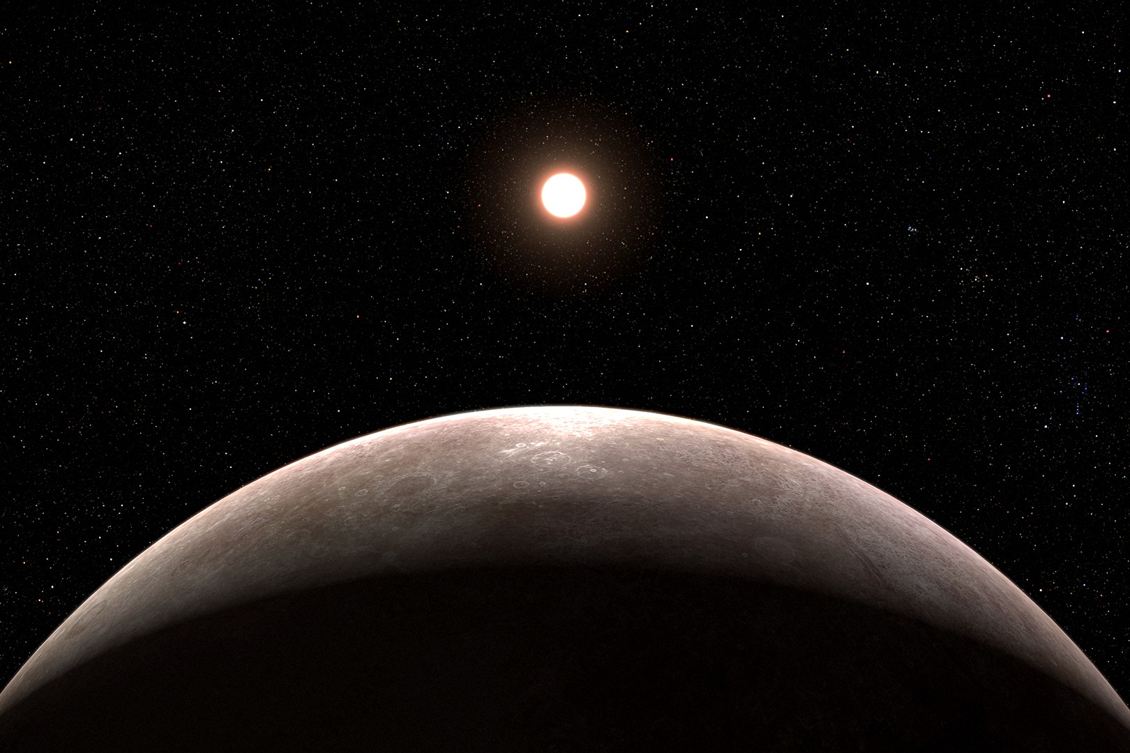 <p>Vizualizace exoplanety <strong>LHS 475 b</strong> z jižního souhvězdí Oktantu. <em>(ilustrace: NASA, ESA, CSA, Leah Hustak (STScI), CC BY 4.0)</em></p>