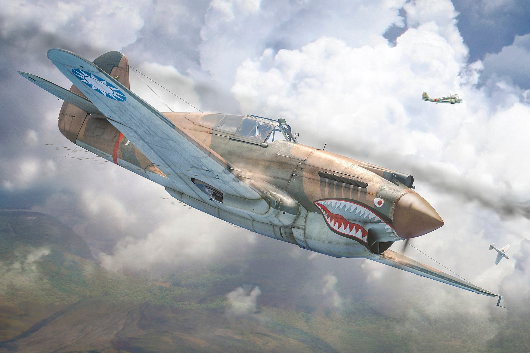 <p>Důležitou stopu zanechaly letouny rodiny Curtiss P-40 Warhawk na východní frontě. Sovětský svaz odebral v rámci programu Lend-Lease takřka 2 500 kusů různých verzí a vyzbrojil jimi několik útvarů. <em>(zdroj: Wikimedia Commons, James Thor, CC BY-SA 4.0)</em></p>