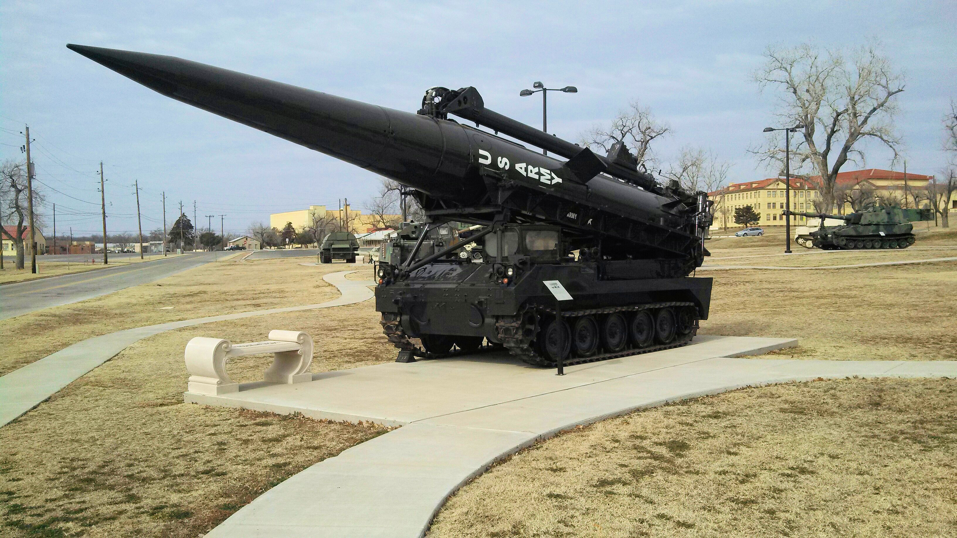<p>Střela Pershing 1 v Muzeu dělostřelectva US Army ve Fort Sill.<em> (foto: Wikimedia Commons, Homer Paden, CC BY-SA 3.0)</em></p>