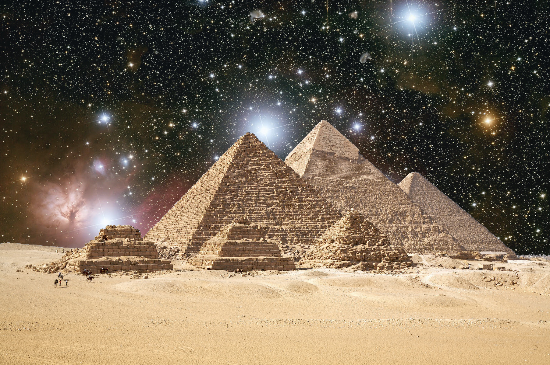 <p>Podle některých hypotéz byly tři velké pyramidy - Rachefova, Menkaureova a Chufuova, postaveny tak, aby kopírovaly rozmístění hvězd v Orionu.</p>