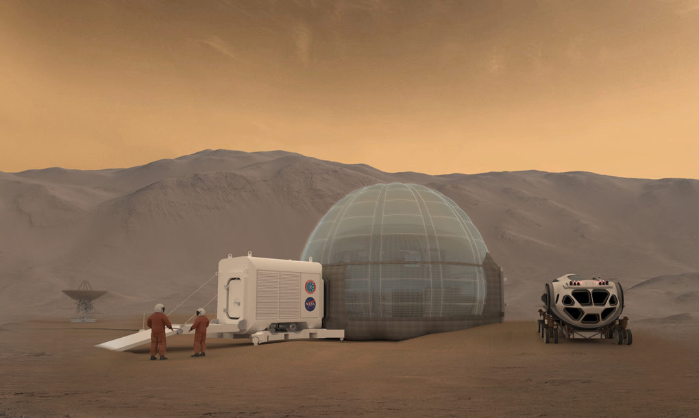 Mars Ice Home -<p>Experti NASA vymysleli pro Mars nafukovací přístřešky obalené ochrannou vrstvou vodního ledu</p>