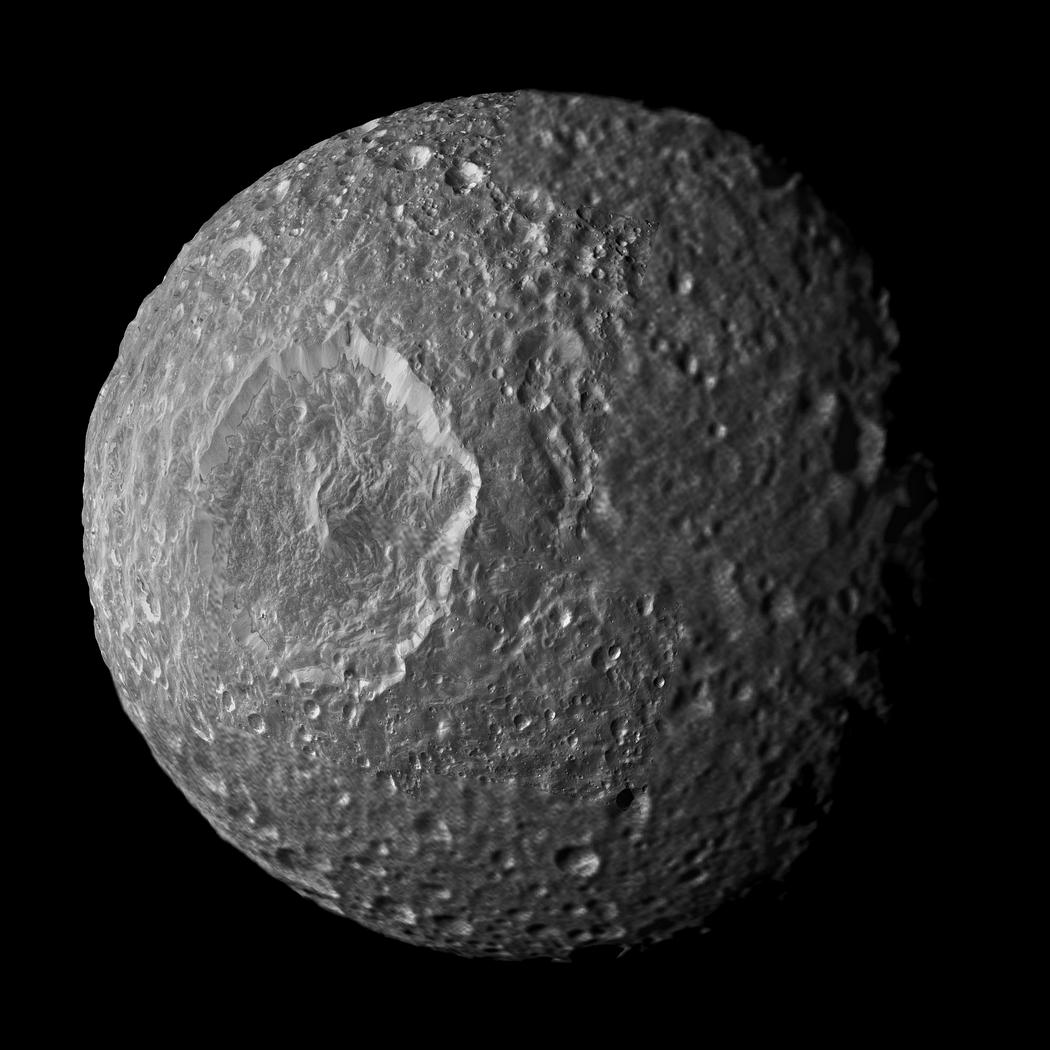 Vrtkavý Saturnův měsíc Mimas - 